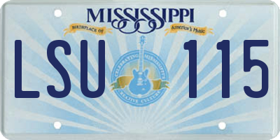 MS license plate LSU115