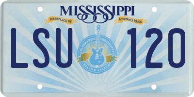 MS license plate LSU120