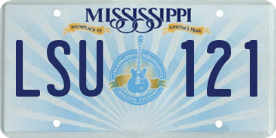 MS license plate LSU121