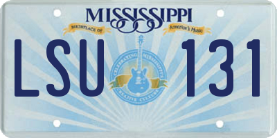 MS license plate LSU131