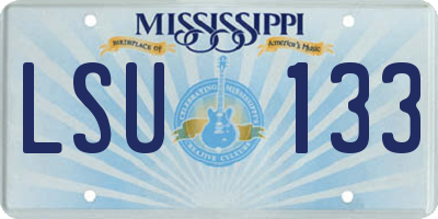 MS license plate LSU133