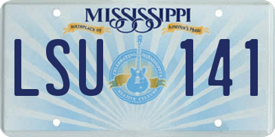 MS license plate LSU141