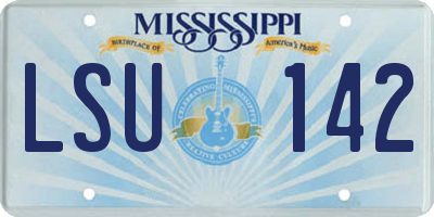MS license plate LSU142