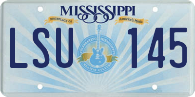 MS license plate LSU145