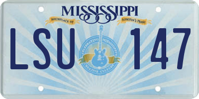 MS license plate LSU147