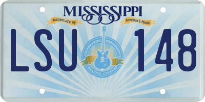 MS license plate LSU148