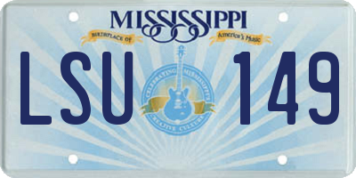 MS license plate LSU149
