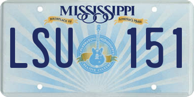 MS license plate LSU151