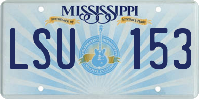 MS license plate LSU153