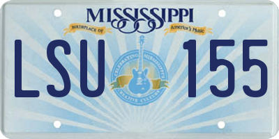 MS license plate LSU155