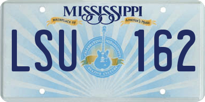 MS license plate LSU162