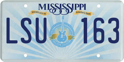 MS license plate LSU163