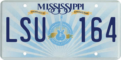 MS license plate LSU164