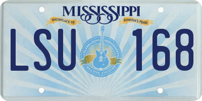 MS license plate LSU168
