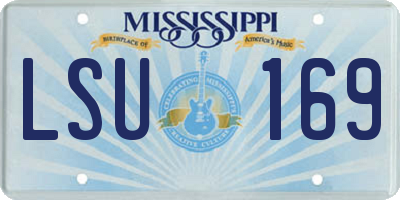MS license plate LSU169