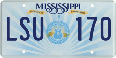 MS license plate LSU170