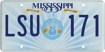MS license plate LSU171