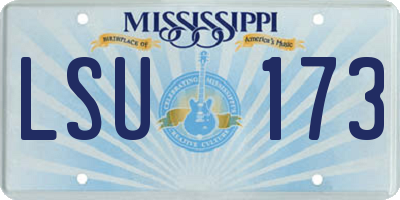 MS license plate LSU173