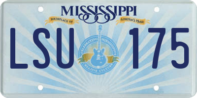 MS license plate LSU175