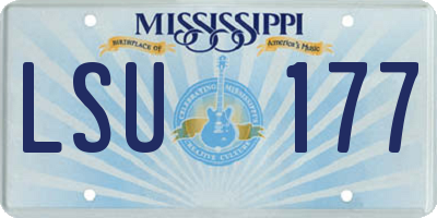 MS license plate LSU177