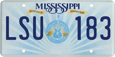 MS license plate LSU183