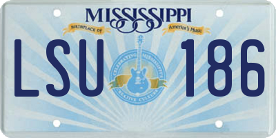 MS license plate LSU186