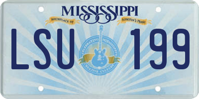 MS license plate LSU199