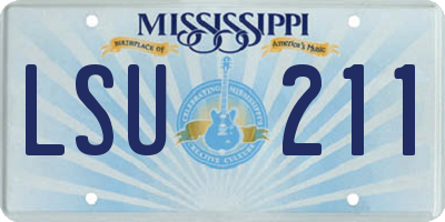 MS license plate LSU211