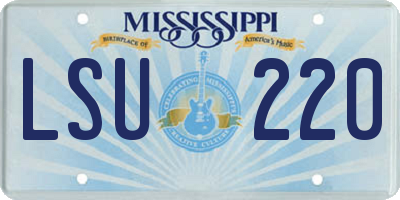 MS license plate LSU220