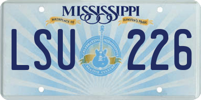 MS license plate LSU226