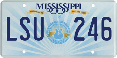 MS license plate LSU246