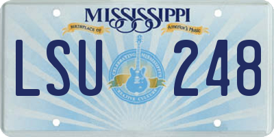 MS license plate LSU248