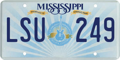 MS license plate LSU249