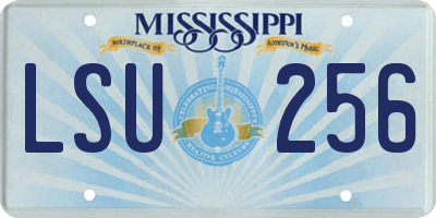 MS license plate LSU256