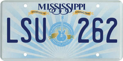 MS license plate LSU262