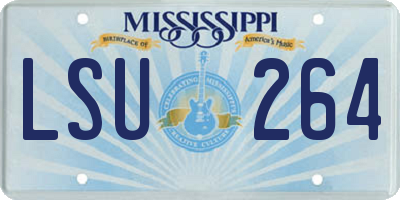 MS license plate LSU264