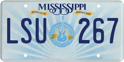 MS license plate LSU267