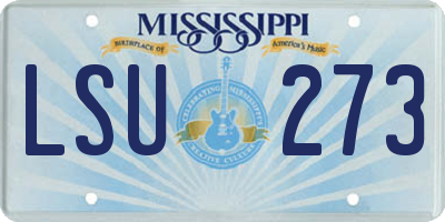 MS license plate LSU273