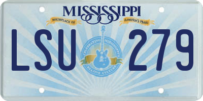 MS license plate LSU279