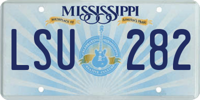 MS license plate LSU282