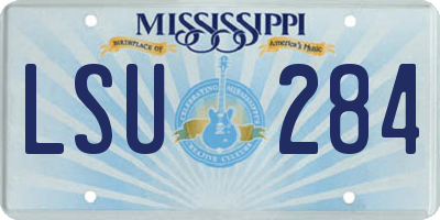 MS license plate LSU284