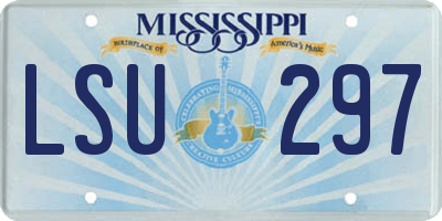 MS license plate LSU297