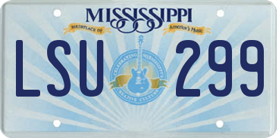 MS license plate LSU299