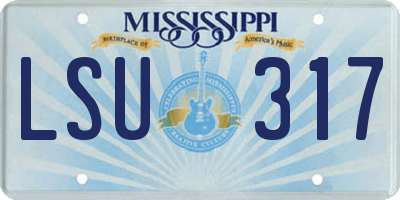 MS license plate LSU317