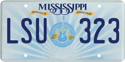 MS license plate LSU323