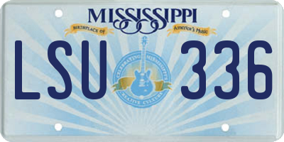 MS license plate LSU336