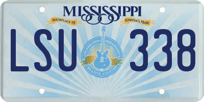 MS license plate LSU338