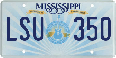 MS license plate LSU350