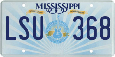 MS license plate LSU368