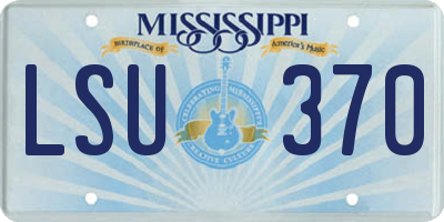 MS license plate LSU370